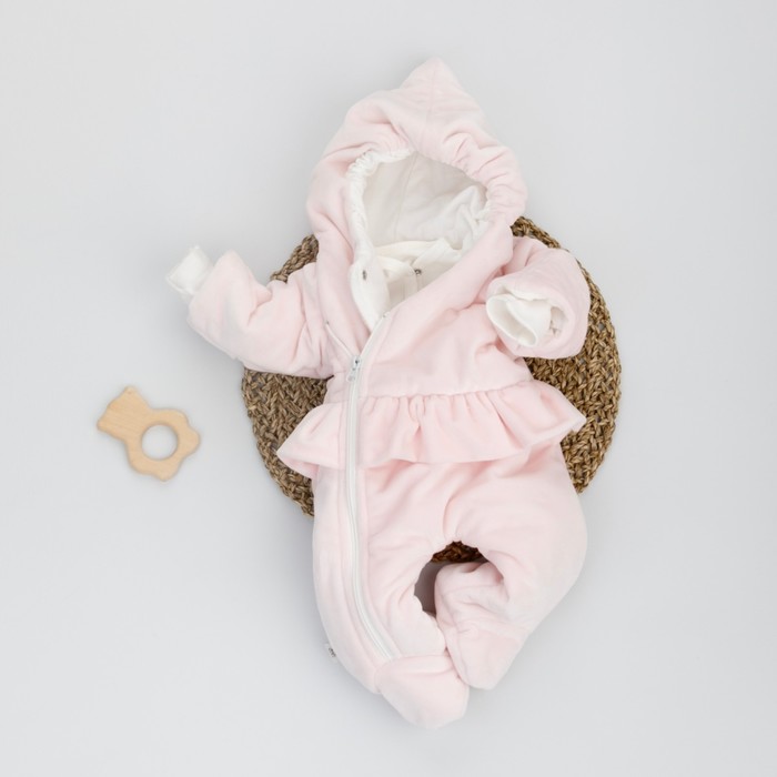 Комбинезон детский KinDerLitto «Леди», рост 56-62 см, цвет розовый - Фото 1