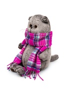 Мягкая игрушка «Басик», в ярко-розовом шарфе, 22 см - Фото 4
