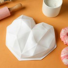 УЦЕНКА Форма для муссовых десертов и выпечки KONFINETTA «Геометрия любви», 21,5×20×6 см, цвет белый - Фото 2