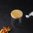 УЦЕНКА Банка для сыпучих продуктов "Эко" с бамбуковой крышкой 700 мл, 10х12,5 см - Фото 5