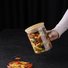УЦЕНКА Банка для сыпучих продуктов "Эко" с бамбуковой крышкой 700 мл, 10х12,5 см - Фото 6