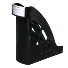 Лоток для бумаг вертикальный СТАММ "Эксперт", черный, ширина 95мм - фото 23975248