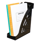 Лоток для бумаг вертикальный СТАММ "Эксперт", черный, ширина 95мм - фото 24061525