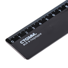 Линейка 50 см, СТАММ, пластиковая, непрозрачная, черная - Фото 3