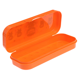 Пенал-футляр 215х90х43 СТАММ "Ниндзя", пластиковый, оранжевый