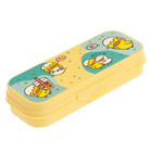 Пенал-футляр 215х90х43 СТАММ "Утки", пластиковый, желтый - фото 24061555