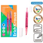 Маркер текстовыделитель 0.5-3.5 мм ErichKrause Visioline V-16 Zoom Neon, двухсторонний, розовый неон, чернила на водной основе (комплект 12 шт) - фото 25996115