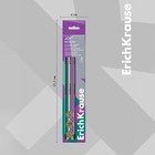 Набор чернографитных карандашей с ластиком 4 штуки ErichKrause «JOY Metallic», HB, грифель d=2.2 мм, пластик, круглых в пакете, металлик микс - Фото 4