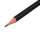 Набор чернографитных карандашей 4 штуки ErichKrause "Jet Black", HB, грифель d=2.2 мм, дерево, шестигранных, в пакете, чёрный корпус - Фото 3