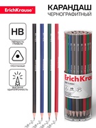 Карандаш чернографитных ErichKrause «Deep Classic triangular», НВ, грифель d=2.2 мм, дерево, трехгранный, в тубусе, микс - Фото 1