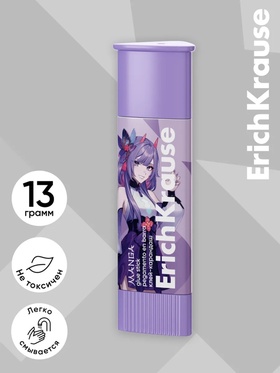 Клей-карандаш 13 г ErichKrause Prism Manga PVP, треугольный, микс (комплект 2 шт)