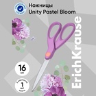 Ножницы ErichKrause Unity Pastel Bloom, 16 см, лезвия из нержавеющей стали, двойная заточка, ударопрочный пластик, блистер, МИКС 10474301 - фото 14049712