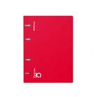 Тетрадь на кольцах А5 100 листов клетка ErichKrause IQ FineLine Classic пластиковая обложка красная, блок офсет 80 г/м², белизна 100% микс - фото 321513299