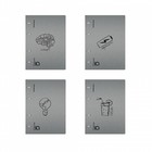 Тетрадь на кольцах А5 100 листов клетка ErichKrause IQ FineLine Life Style пластиковая обложка серебрянная, блок офсет 80 г/м², белизна 100% микс