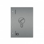 Тетрадь на кольцах А5 100 листов клетка ErichKrause IQ FineLine Life Style пластиковая обложка серебрянная, блок офсет 80 г/м², белизна 100% микс - фото 9665343