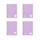 Тетрадь на кольцах А5 100 листов клетка ErichKrause IQ FineLine Brave cats пластиковая обложка фиолетовый, блок офсет 80 г/м², белизна 100% микс - фото 321513313