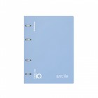 Тетрадь на кольцах А5 100 листов клетка ErichKrause IQ FineLine Symbol пластиковая обложка голубой, блок офсет 80 г/м², белизна 100% микс - Фото 4