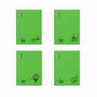 Тетрадь на кольцах А5 100 листов клетка ErichKrause IQ FineLine Motion пластиковая обложка зеленая, блок офсет 80 г/м², белизна 100% микс - фото 300545970