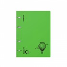 Тетрадь на кольцах А5 100 листов клетка ErichKrause IQ FineLine Motion пластиковая обложка зеленая, блок офсет 80 г/м², белизна 100% микс - фото 9665367