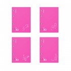 Тетрадь на кольцах А5 100 листов клетка ErichKrause IQ FineLine Silhouette пластиковая обложка розовый, блок офсет 80 г/м², белизна 100% микс - фото 10018712