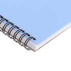 Альбом для рисования А4, 40 листов, блок 120 г/м², на спирали, Erich Krause "Pastel Bloom" голубой, пластиковая обложка, 100% белизна, твердая подложка - фото 24092843