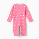 Комбинезон детский, цвет розовый, рост 62 (1-3 мес) - фото 24076375