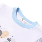 Пижама детская, цвет, белый/голубой, рост 110 (4.5 г) - фото 24004536