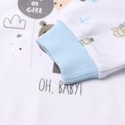 Пижама детская, цвет, белый/голубой, рост 116 (5 г) - фото 24004540