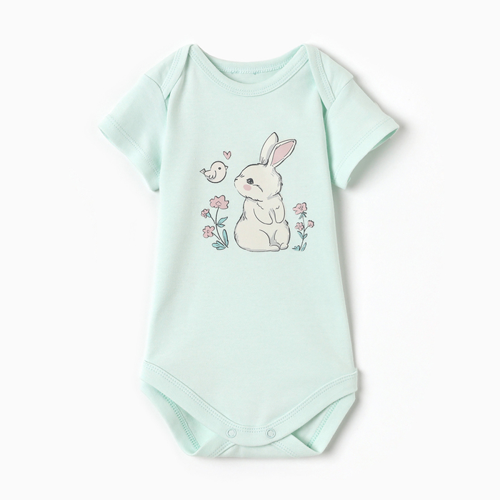 Боди детское, цвет мятный, рост 62 (1-3 мес) - Фото 1