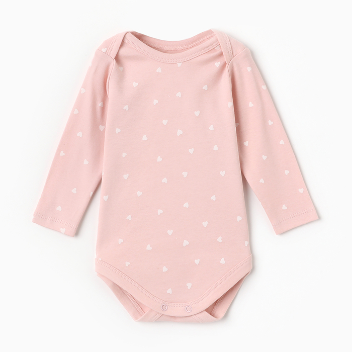 Боди детское, цвет розовый, рост 68 (3-6 мес) - Фото 1