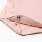 Боди детское, цвет розовый, рост 68 (3-6 мес) - Фото 4