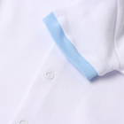 Боди детское цвет белый-голубой (68 (3-6 мес) - фото 24076502