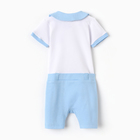 Боди детское цвет белый-голубой (68 (3-6 мес) - фото 24076504