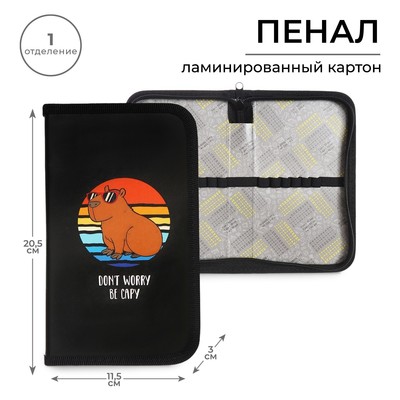 Пенал школьный, 1 секция, 11.5×20.5×3 см, Be capy