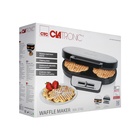 Вафельница электрическая Clatronic WA 3745, 1200 Вт, бельгийские вафли, серебристая - Фото 4
