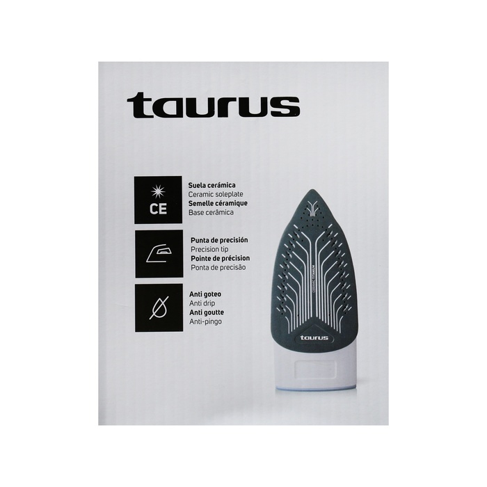Утюг Taurus Agatha 2800, керамическая подошва, 2800 Вт, бело-голубой