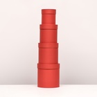 Набор шляпных подарочных коробок 4 в 1 «Красный», 20×20 ‒11×11 см - Фото 4