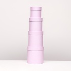 Набор шляпных подарочных коробок 4 в 1 «Нежно-розовый», 20×20 ‒13×13 см - Фото 4