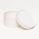 Подарочная коробка круглая «Алмаз» белый, завальцованная без окна, 18×10 см - Фото 3