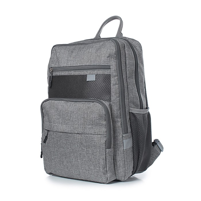 Рюкзак школьный,  синтетическая ткань, 265x395x120 см, СЕРЫЙ - Фото 1