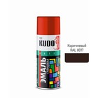 Аэрозольная краска эмаль KUDO универсальная коричневая RAL 8017, 520 мл - фото 321514039