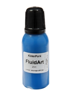 Краска акрил для техники Флюид Арт 25мл KolerPark, синяя KР.304-0,025