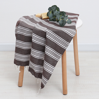 Полотенце - пештемаль пляжное LoveLife Boston, 75×170 см, коричневое