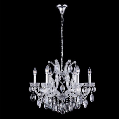 Люстра Crystal Lux, Hollywood 2010/306, E14, 6х40 Вт, 52х63х63 см, цвет хром