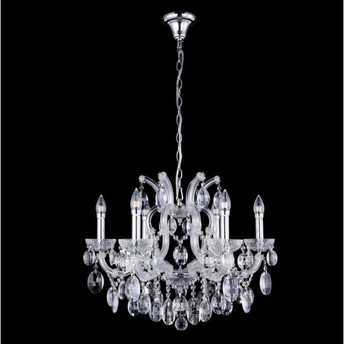 Люстра Crystal Lux, Hollywood 2010/306, E14, 6х40 Вт, 52х63х63 см, цвет хром - Фото 1