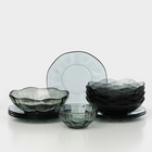 Набор стеклянной посуды BLACK DIAMOND, 14 предметов - фото 4507516