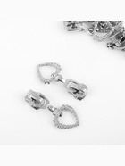 Бегунок для металлической молнии, №5, «Ажурное сердце», 10 шт., цвет никель - Фото 3