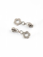 Бегунок для металлической молнии, №3, «Цветок», 10 шт., цвет никель - Фото 2