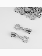 Бегунок для металлической молнии, №5, «Цветок», 10 шт., цвет никель - Фото 3