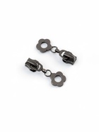 Бегунок для металлической молнии, №5, «Цветок», 10 шт., цвет чёрный никель - Фото 2